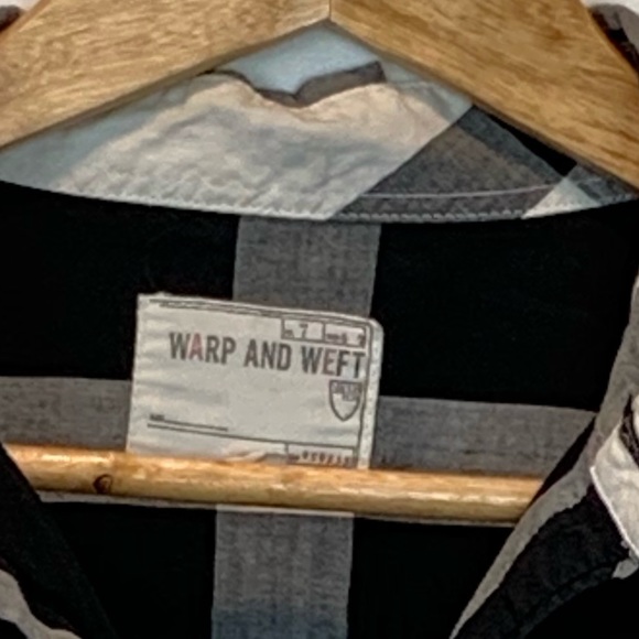 Warp and Weft | Black and White Button Up Top - Picture 3 of 4